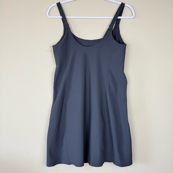 Spanx The Get Moving Easy Access Ribbed Straight Dress Stretch Dark Storm Medium - Picture 11 of 16